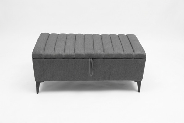 Design sgabello design imbottito poggiapiedi otomana sedile tessile chaise longue pufa