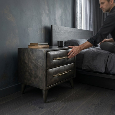 Comodino Design Tavolo Mobili Comodini Legno Camera da letto Tavolino Nuovo
