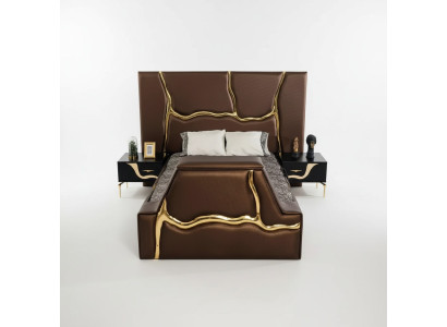 Camera da letto Letto 2x Comodini Set di letti di lusso Mobili completi in design 3 pezzi.