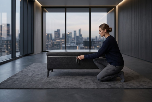 Imbottito Poggiapiedi Sgabello da accostare Pouf Poltrona chaise longue Panca