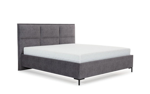 Set camera da letto grigia Letto elegante 2x Comodini Set completo Bellissimo set completo 3 pezzi.