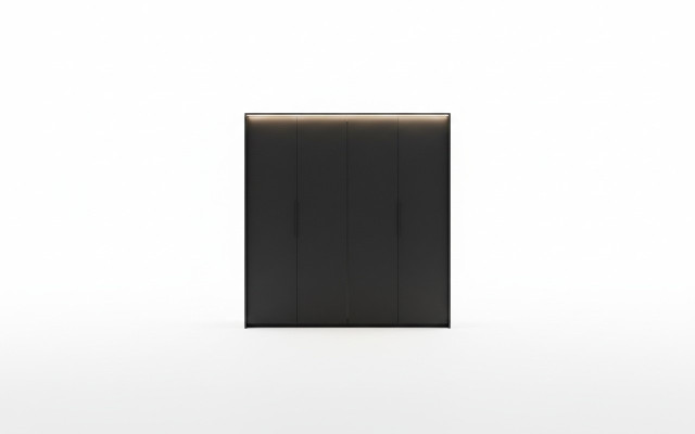Armadio nero in legno di lusso elegante design moderno per la camera da letto.