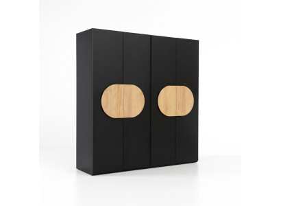 Armadio grigio di lusso in legno design armadio da camera da letto