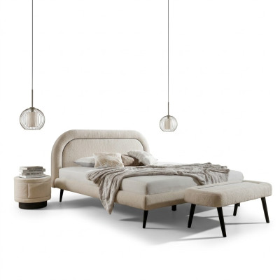 Letto Bianco Bel Design Moderno Letti Matrimoniali Camera da Letto Mobili Eleganti