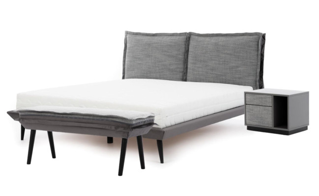 Letto Grigio Bel Design Moderno Lusso Letti Camera da Letto Mobili Eleganti