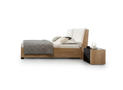 Letto in legno beige design moderno camera da letto matrimoniale elegante mobili nuovi