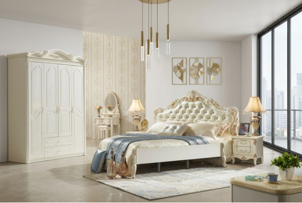 Armadio bianco in legno design camera da letto mobili classici