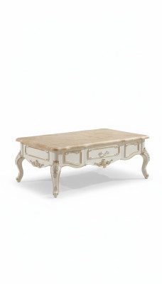 Tavolino Bianco Tavoli Soggiorno Design Classico Elegante Mobili