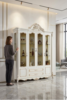 Stile antico armadio barocco Vetrina vetrina Mobili Legno Vetrina  Stile antico armadio barocco Vetrina vetrina Mobili Legno Vetrina