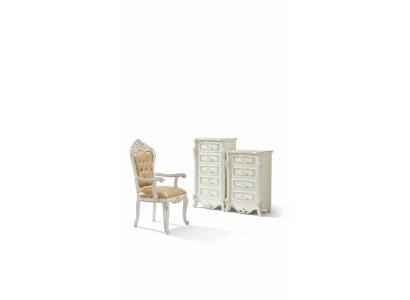 Set da camera da letto bianco design elegante 2x cassettiera mobili classici di lusso 2 pezzi.