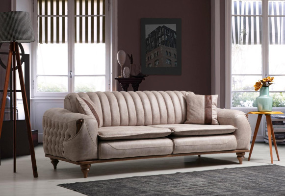 Chesterfield Set di divani Cuscini per sedili Divano Divani Mobili Tessuto Tessile