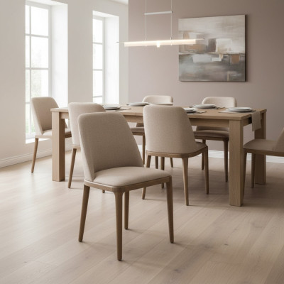 Design di lusso sedia imbottita sedie seduta sala da pranzo legno tessuto poltrona legno massello