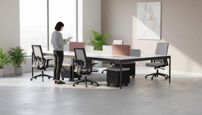 Moderni grande tavolo da lavoro, mobili da ufficio, tavolino per laptop, superficie di lavoro per ufficio