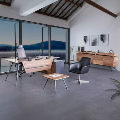 Scrittoio, tavolino, credenza, ufficio, studio, marrone, moderno, legno