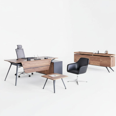 Scrittoio, tavolino, credenza, ufficio, studio, marrone, moderno, legno
