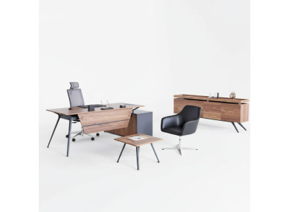Scrittoio, tavolino, credenza, ufficio, studio, marrone, moderno, legno