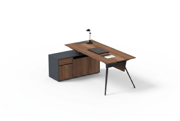 Scrivania ufficio set tavolo arredamento moderno marrone nuovo