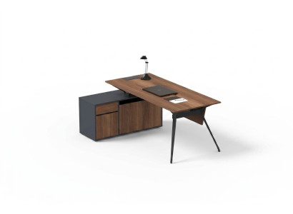Scrivania ufficio set tavolo arredamento moderno marrone nuovo