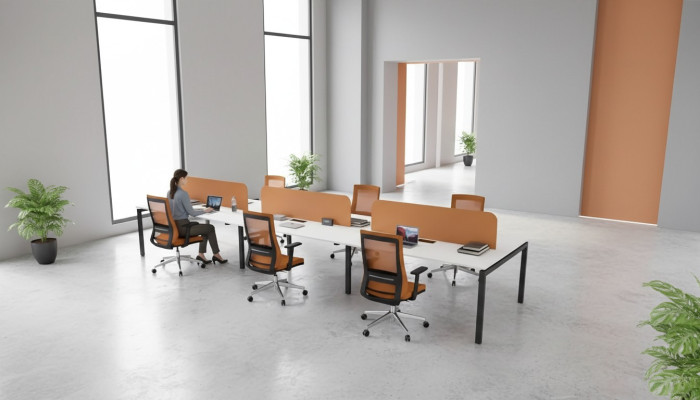 Mobili da ufficio Tavolo da lavoro per 6 persone Mobili per lo studio Mobili di legno