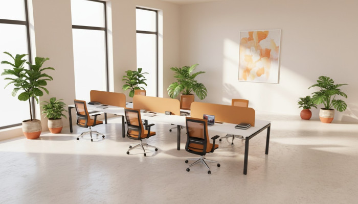 Mobili da ufficio Tavolo da lavoro per 6 persone Mobili per lo studio Mobili di legno