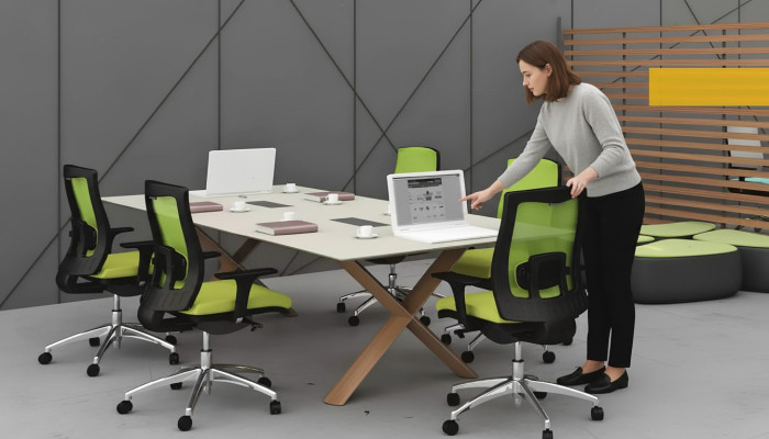 Grande tavolo da lavoro Mobili da ufficio Tavoli per conferenze Arredamento Mobili in legno Moderni
