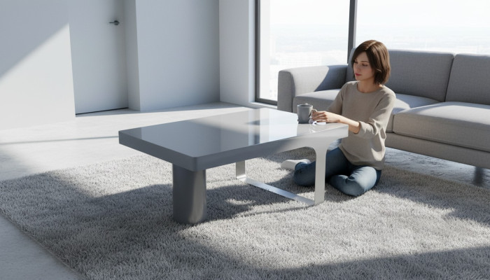 Tavolino da salotto di lusso design di mobili da ufficio in legno grigio