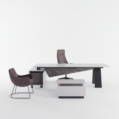 Mobili da ufficio grigi Scrivania Credenza Mobili da ufficio Moderno Legno