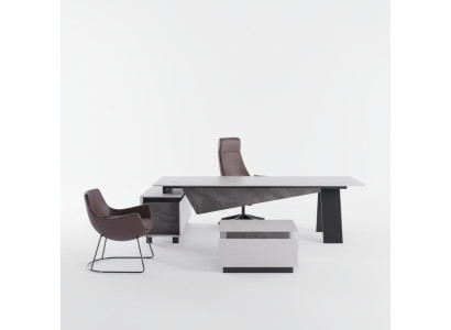 Mobili da ufficio grigi Scrivania Credenza Mobili da ufficio Moderno Legno