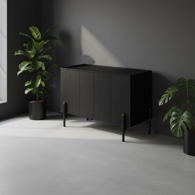 Comò credenza armadietto da ufficio mobili di design mobile basso ufficio nero
