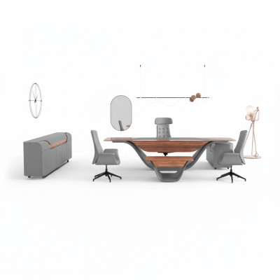 Un set di lusso per un ufficio di alta qualità in stile futuristico.