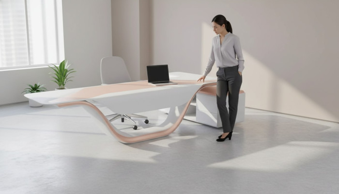 Design scrivania d'angolo Arredamento ufficio Ufficio Capo Mobili per lo studio Mobili da ufficio nuovi