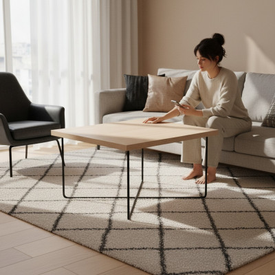 Tavolino in metallo di design Mobili in legno Arredamento per lo studio Mobili da ufficio