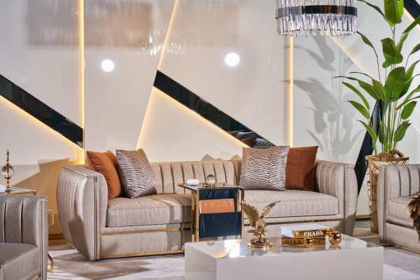 Tavolini del salotto design tavolo di legno beige stile moderno lusso.