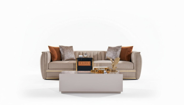 Tavolini del salotto design tavolo di legno beige stile moderno lusso.