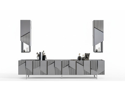Mobile TV + 2 ripiani Sideboard RTV Tavolino Salotto in Legno Moderno Nuovo