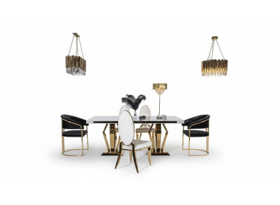 Tavolo da pranzo 4 sedie Set da pranzo Sala da pranzo Moderno Sedia Tavolo Tavolo 5 pezzi