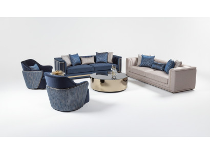 Set di divani 3+3+1+1 Tavolino da salotto Supporto TV Divano Sofas Poltrone