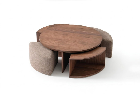 Tavolino da salotto tavolino da caffè soggiorno marrone design di lusso tavoli in legno.