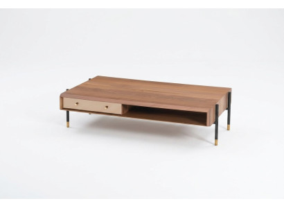 Tavolino da salotto in legno di lusso design in legno nuovo marrone.