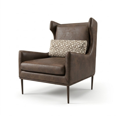 Poltrona da soggiorno seduta design moderno marrone stile moderno lusso nuovo