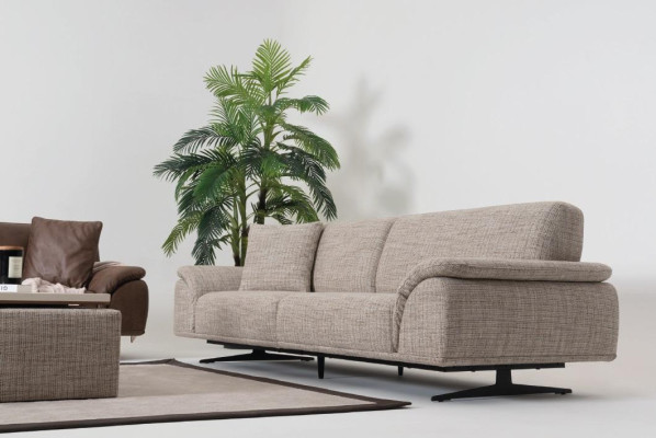 Soggiorno divano angolare moderno set divano tavolino in stile moderno marrone 2 pezzi