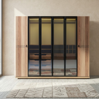 Armadio trasparente design di lusso arredamento camera da letto