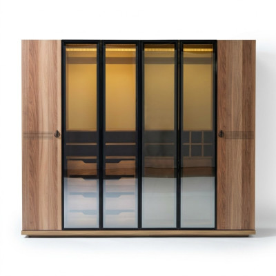 Armadio trasparente design di lusso arredamento camera da letto