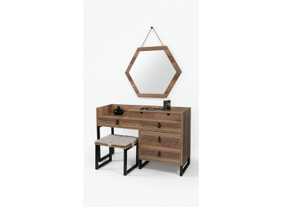 Camera da letto Specchiera Comò in legno Design moderno Di lusso Marrone nuovo