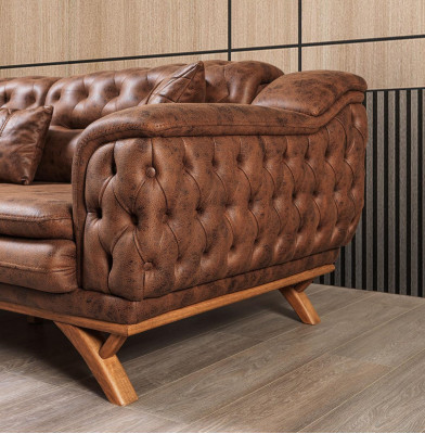 Divano Chesterfield in tessuto a tre posti sofas in ecopelle poltrone politic.