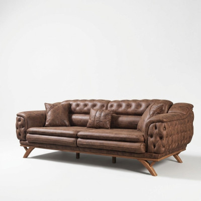 Divano Chesterfield in tessuto a tre posti sofas in ecopelle poltrone politic.