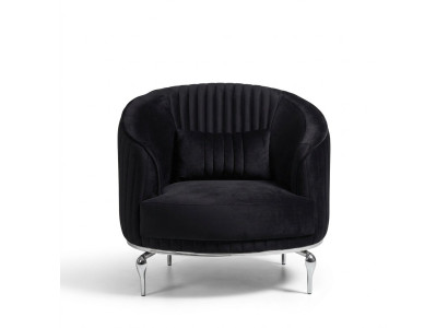 Poltrona design soggiorno divano tessuto imbottito lusso sedile nuovo nero