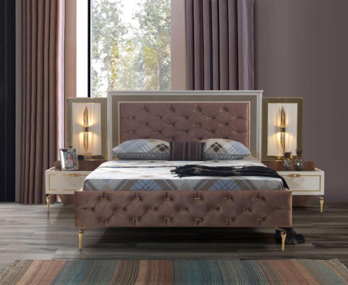Camera da letto comodino Design moderno Mobili in legno di lusso nuovi bianchi