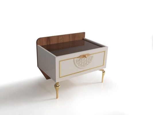 Camera da letto comodino Design moderno Mobili in legno di lusso nuovi bianchi