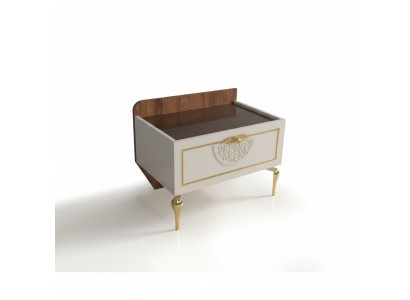 Camera da letto comodino Design moderno Mobili in legno di lusso nuovi bianchi